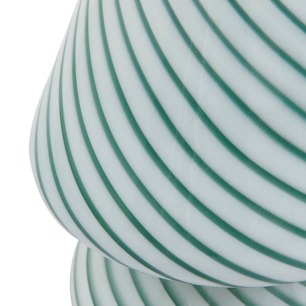 Dekorative Glasvase mit grünen Streifen
