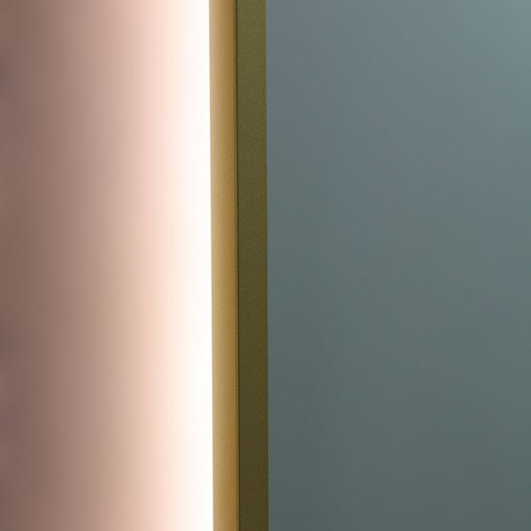 LED Badezimmerspiegel  mit  Hintergrundbeleuchtung 60X160cm mit Rahmen in Messingoptik