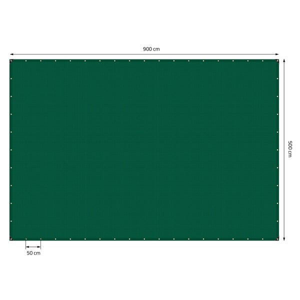 ECD Germany Premium Abdeckplane Gewebeplane mit Ösen, 5x9m 45m², 650g/m², Grün, PVC, Wasserdicht, Reißfest, 10 Haken, LKW-Plane Bootsplane Gartenplane Holzplane, Schutzplane für Gartenmöbel Pool Auto