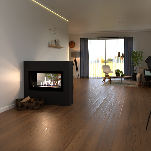 GLOW FIRE Ethanol Kamin 'Ulstein' | Ethanolofen in Schwarz mit 3 Std. Brenndauer und 2 KW Heizleistung | BxHxT: 110x100x30 cm