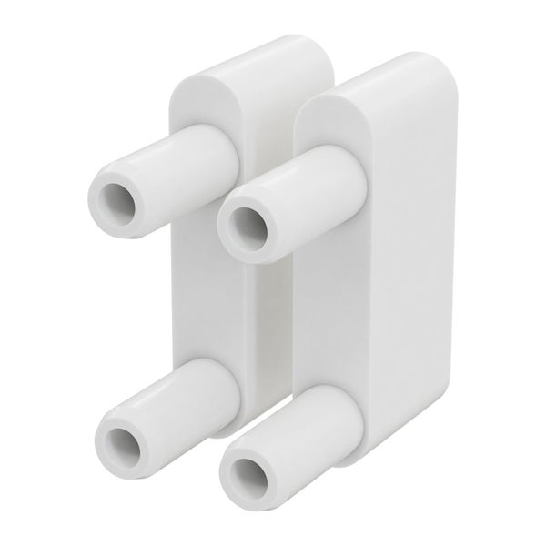 Zwei Heizkörperrohrverkleidungen aus Kunststoff