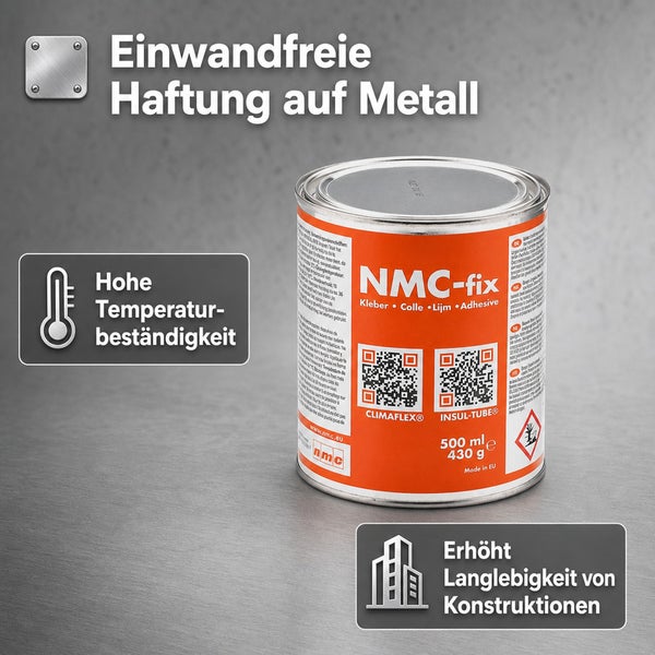 NMC fix Kleber Dose 500 Milliliter für Metall mit hoher Temperaturbeständigkeit zur Erhöhung der Langlebigkeit von Konstruktionen