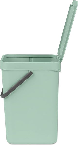 Brabantia Abfallsammler Mit Stay Open Deckel 12 Liter HxBxT 35 x 20 x 24,9 cm Kunststoff Jade