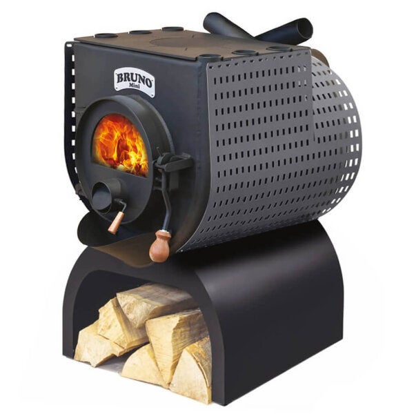 Werkstattofen Bruno Mini II mit Herdplatte inkl. Untergestell Move & Seitenverkleidung Quattro