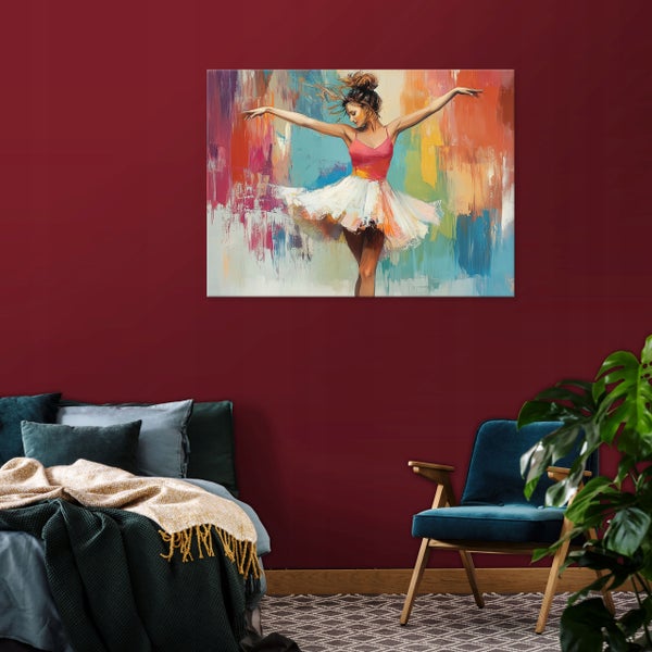 Leinwandbild Abstrakt Ballerina Frau Wandbild Modern 100x70 cm
