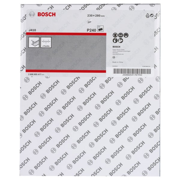 Bosch Schleifgitter, Körnung P240, 230x280 Millimeter, 50 Stück