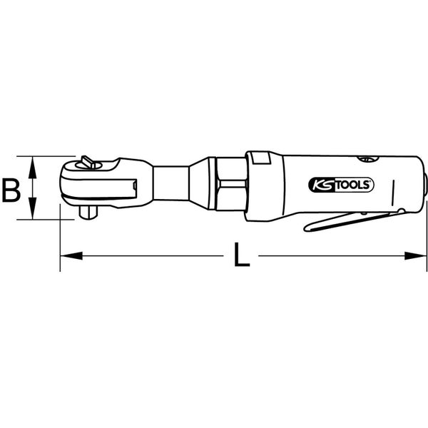 KS TOOLS 1/2 MONSTER Hochleistungs-Druckluft-Umschaltratsche - 515.1185