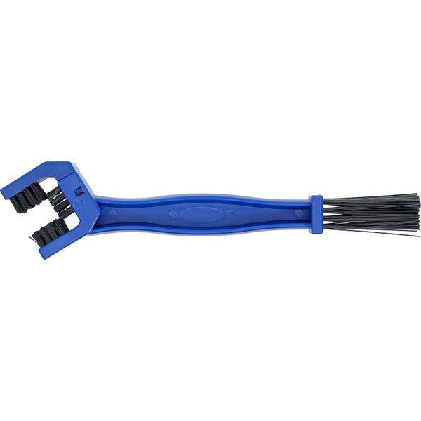 Fahrradkettenreinigungsbürste mit Borsten an drei Seiten und einem Griff