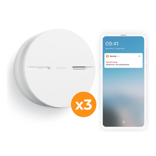 Netatmo Rauchmelder Dreierpack mit Smartphone-Benachrichtigung