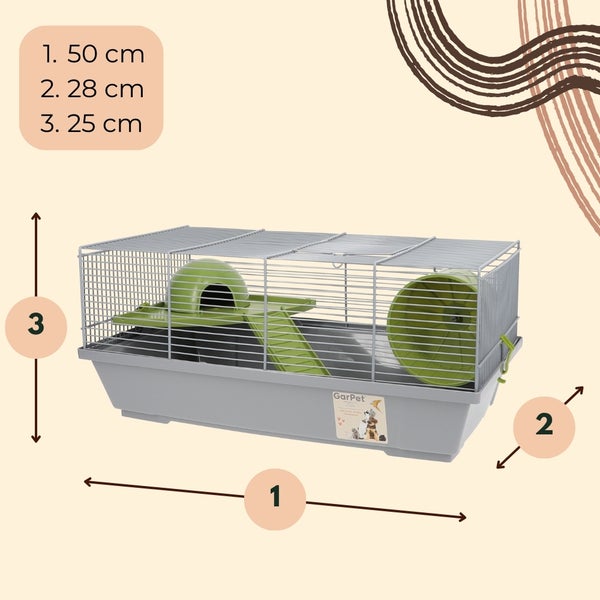 Mäusekäfig Hamsterkäfig Nagerkäfig Schlafhaus Laufrad Etage Rampe