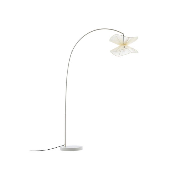 Lindby (Bogenleuchte) Valdorin (spritzwassergeschützt (Modern) in Creme aus Textil (1 flammig, E27)