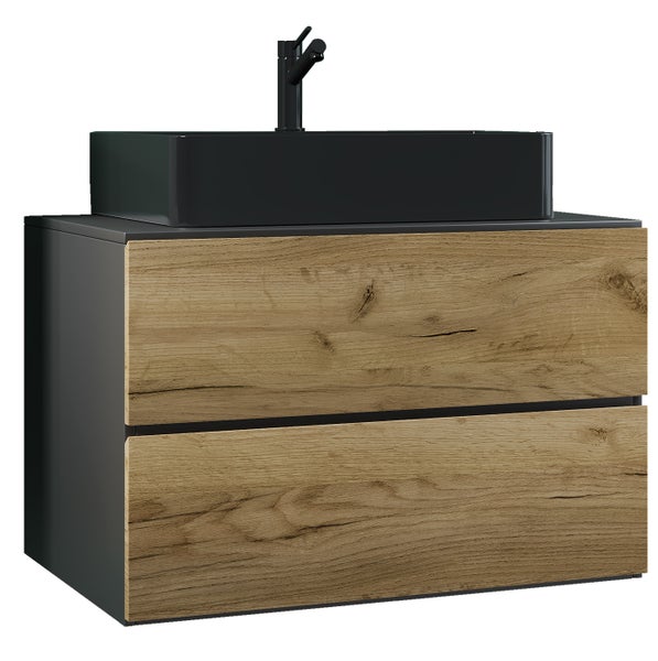 2-tlg. Waschplatz Waschtisch Lendas S Schublade BL
