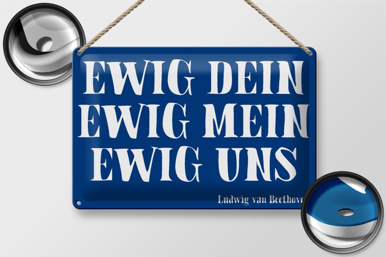 Blechschild Spruch 30x20cm ewig dein ewig mein ewig uns