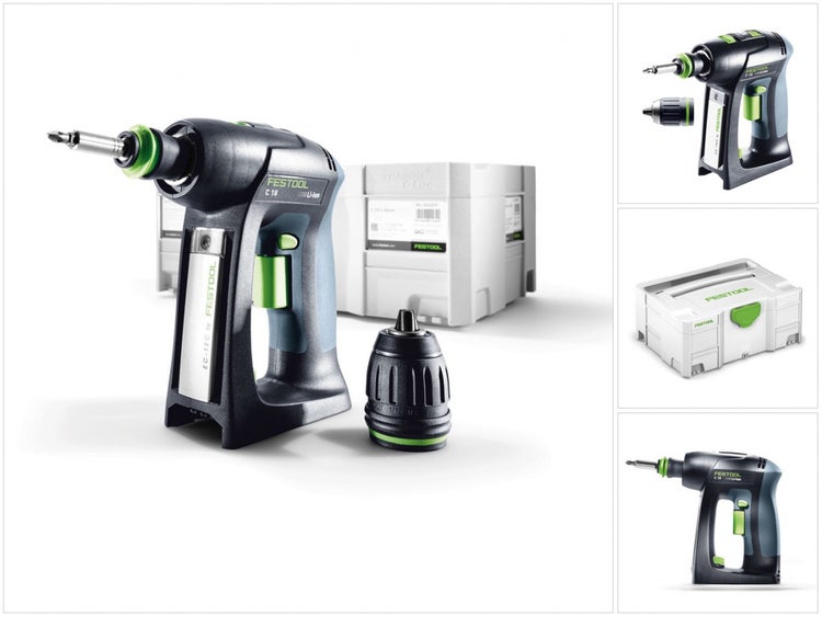 Festool C 18 Li-Basic Akku Bohrschrauber 18V 45Nm Solo im Systainer ( 574737 ) - ohne Akku, ohne Ladegerät