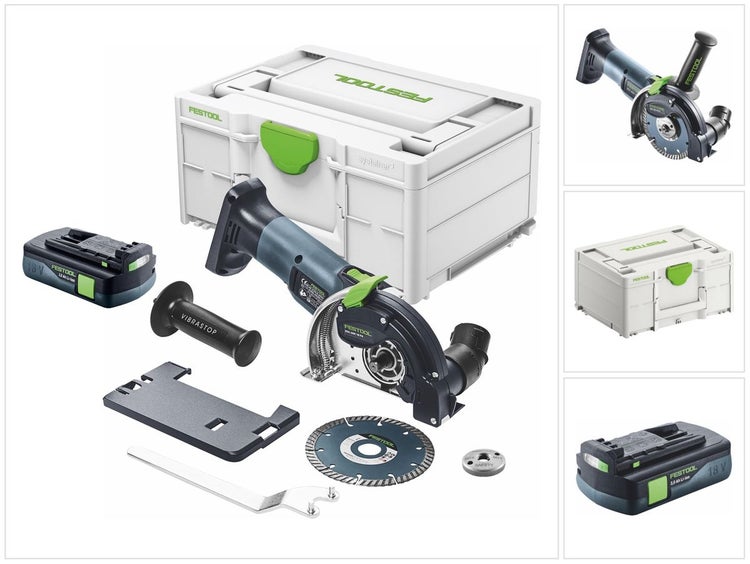 Festool DSC-AGC 18-125 FH EB-Basic Akku Freihandtrennsystem 18 V 125 mm Brushless + 1x Akku 3,0 Ah + Systainer - ohne Ladegerät