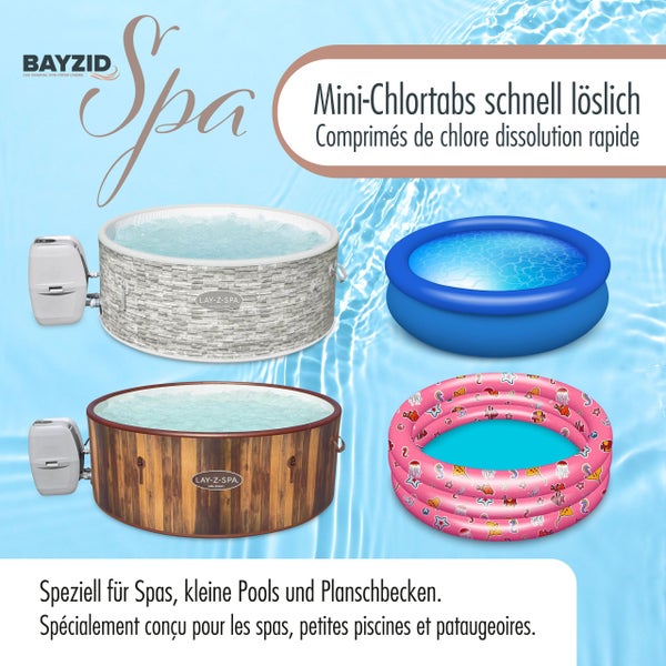 Bayzid Spa Mini-Chlortabletten für kleine Pools und Planschbecken