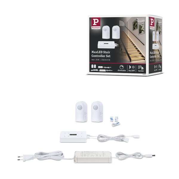 Paulmann MaxLED Treppen Controller Set mit Sensoren, Dimmfunktion und fünf Jahren Garantie