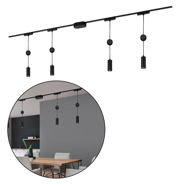 FULFILMENT ONLY Luxtrail 48V track system, set, 2m, black, 4x5W