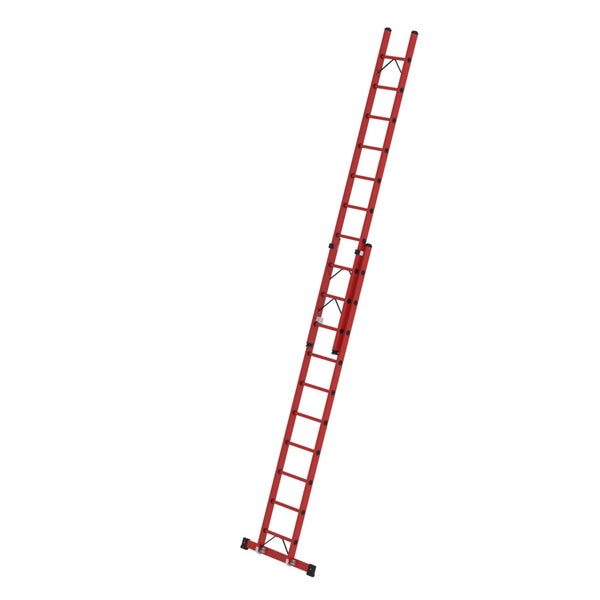 MUNK Vollkunststoff Seilzugleiter mit Traverse 2x10 Sprossen