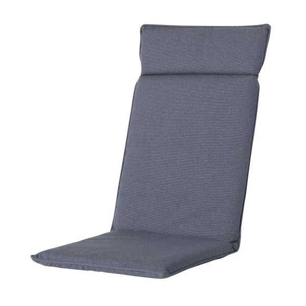 Hochlehnerauflage Manchester jeansgrau - Ca. 120x50 cm - 4er-Set
