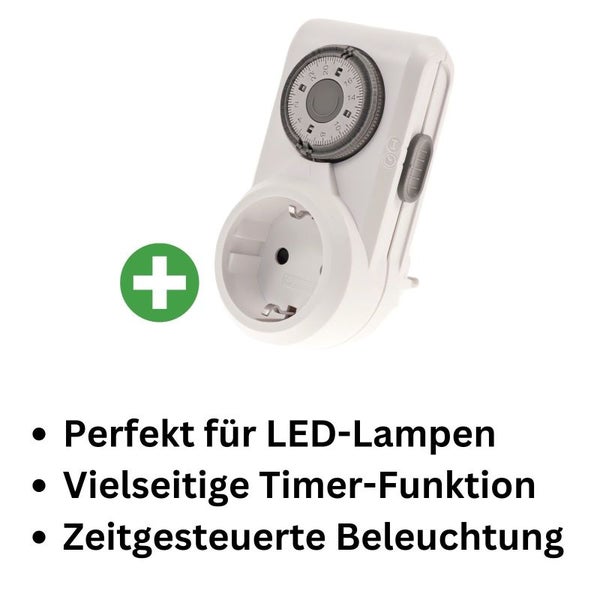 Omnirex Mechanische Zeitschaltuhr – Für NDL/MHL bis 3200W – Präzise Timer-Steuerung, robust & für Dauerbetrieb – Ideal für Growlampen, Lüfter & Aquarien