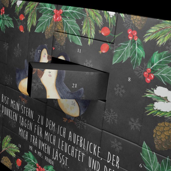 Mr. & Mrs. Panda Befüllbarer Adventskalender Pinguin Liebe - Schwarz