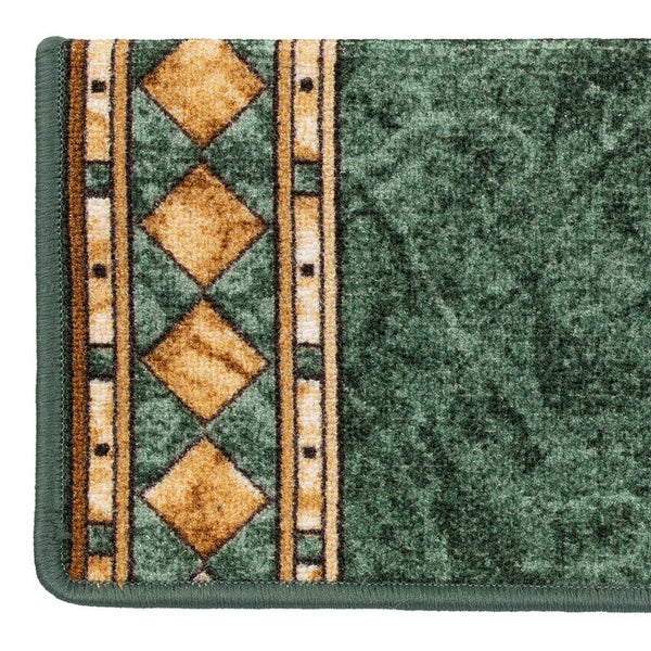 FLOORDIREKT Stufenmatte Rügen - Selbstklebend - Strapazierfähig - Grün - Rechteckig 65 x 23,5 cm