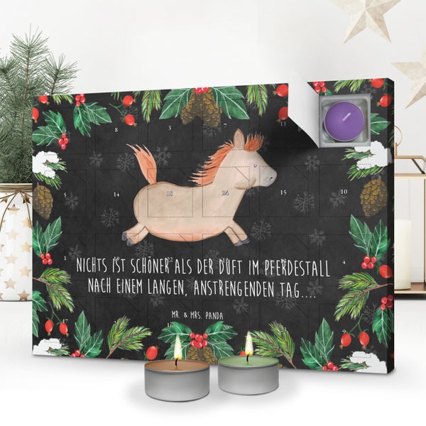Mr. & Mrs. Panda Duftkerzen Adventskalender Pferd Springen - Schwarz