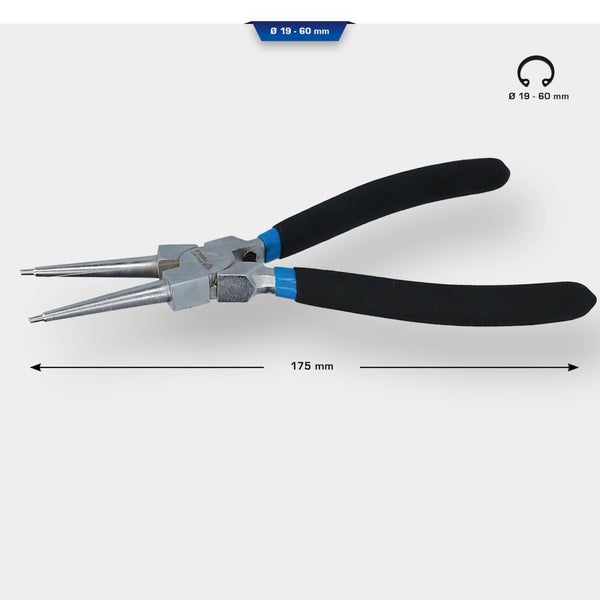 Sprengringzange für Innenringe mit 175 Millimeter Länge