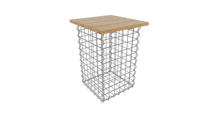 Hocker Spirale MW 5 x 5 TEAK