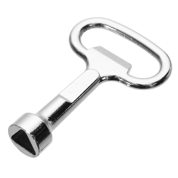Ein dreieckiger Heizkörperentlüftungsschlüssel aus Metall für den manuellen Einsatz