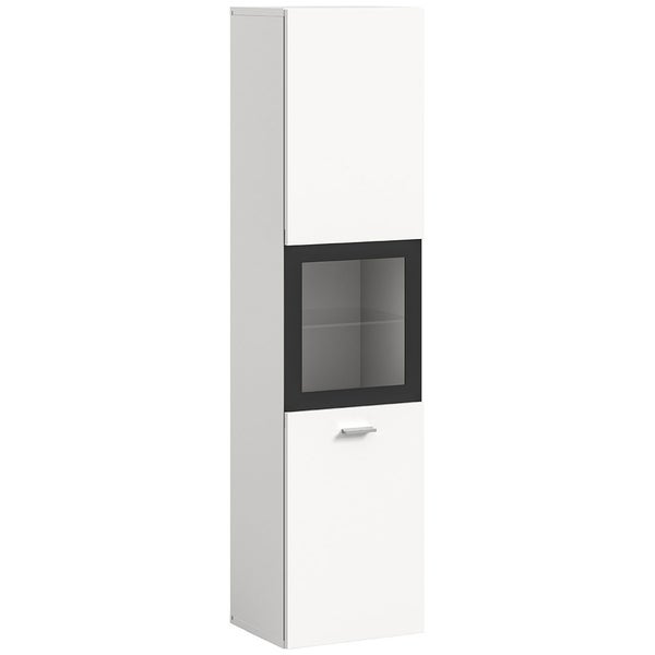 Boston Hochschrank Bad 1 Tür weiß. 30 X 29 X 125 cm
