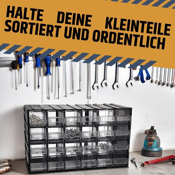 Sortimentskasten 24 Fach Schubladen Organizer Kleinteilemagazin Sortimentsboxen