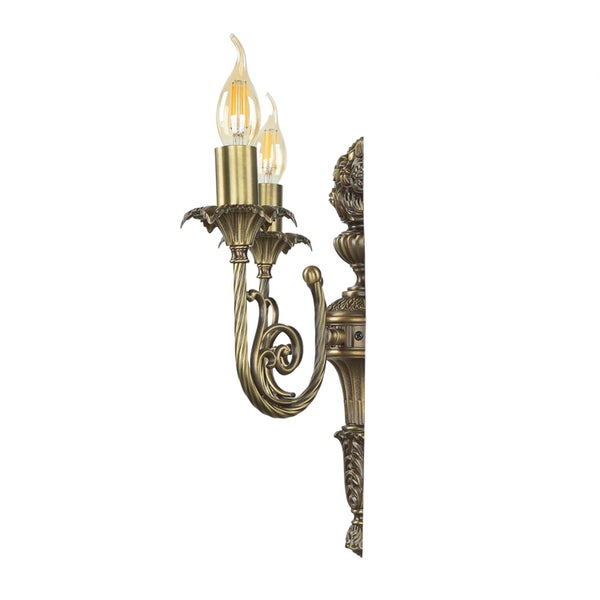 Wandleuchte mit zwei Leuchten im antiken Stil