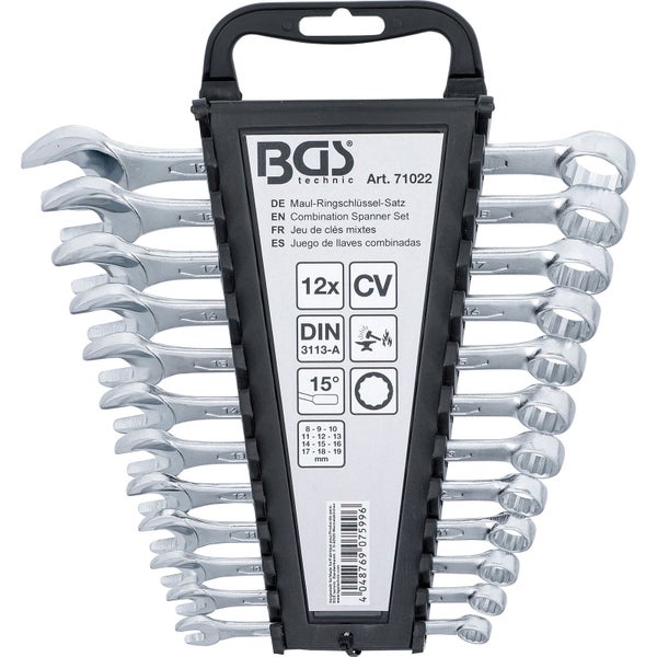 BGS Maul-Ringschlüssel-Satz SW 8 - 19 mm 12tlg. - 71022