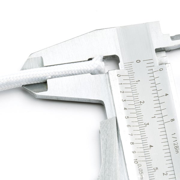 Textilkabel Weiß, 3-adrig, (3x 0,75 mm²) - Stoffkabel mit Erdleiter, Meterware