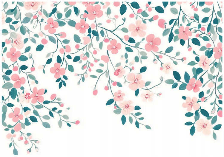 Fototapete Grün Blätter Blumen Wohnzimmer Vlies Tapete 300x210 cm