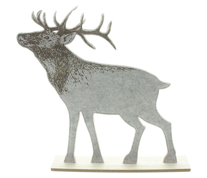 Dekorativer Hirsch aus Filz für die Weihnachtszeit