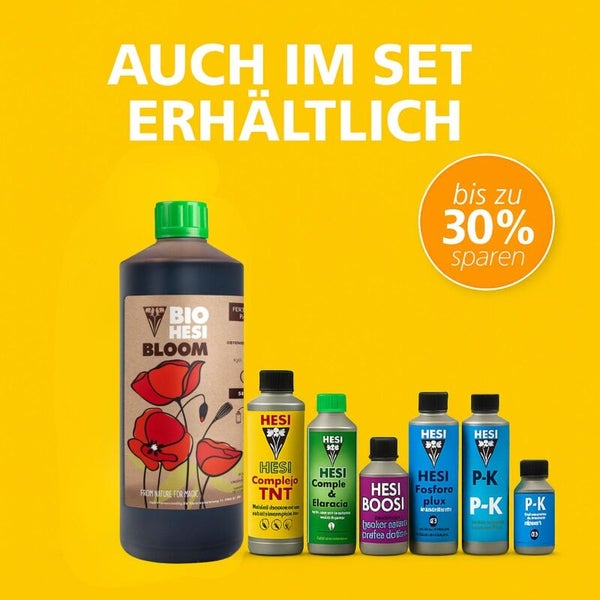 Hesi Pflanzendünger Set mit Bio Hesi Bloom, TNT Komplex und weiteren Boostern, erhältlich mit bis zu 30 Prozent Ersparnis.