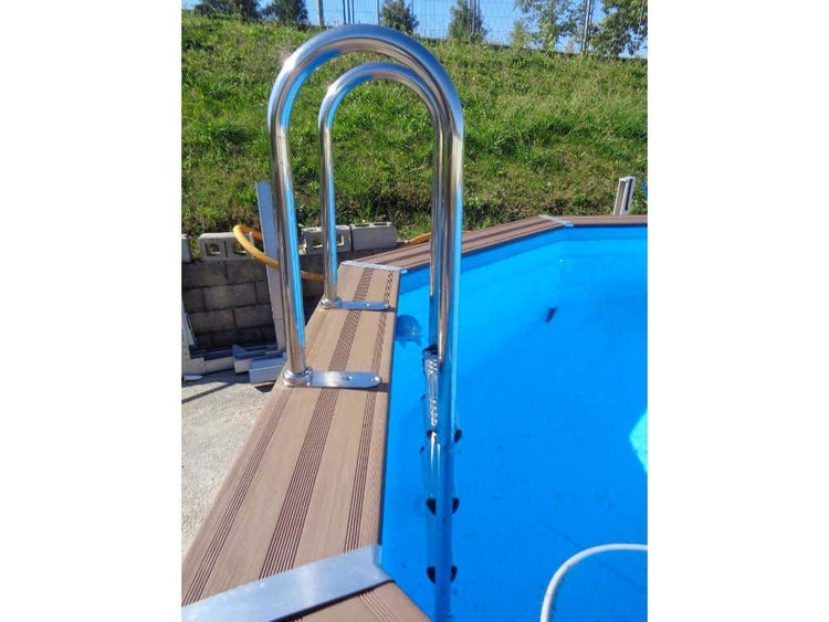 Gre Pools WPC Pool Santorin Pool aus Holz/Kunststoff in Grau