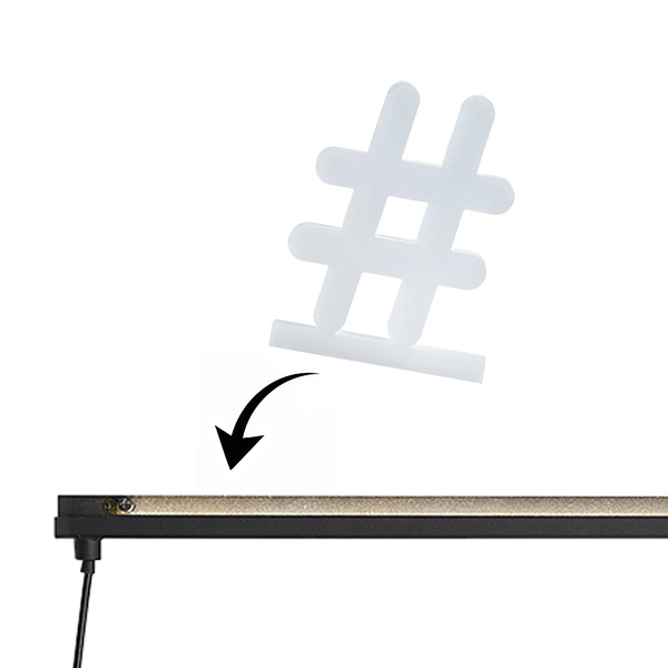 Distanzstück aus Kunststoff für die Montage einer flachen LED Unterbauleuchte.