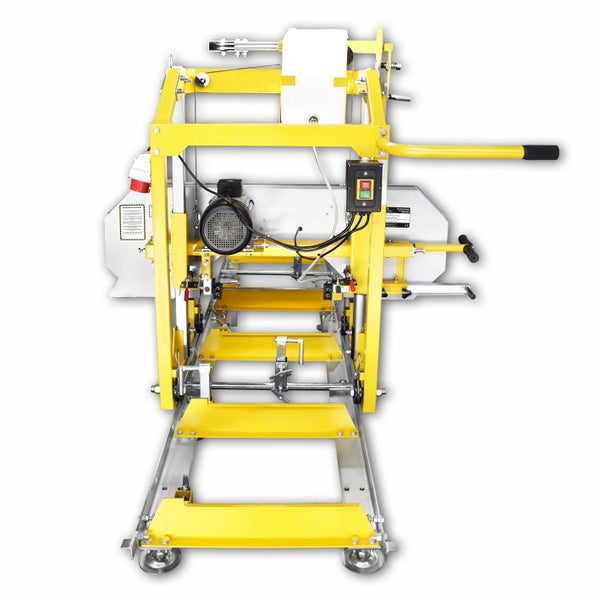 Blockbandsäge in gelber Ausführung