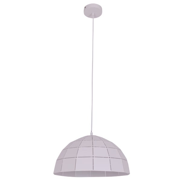 Hängelampe mit halbkugelförmigem Schirm