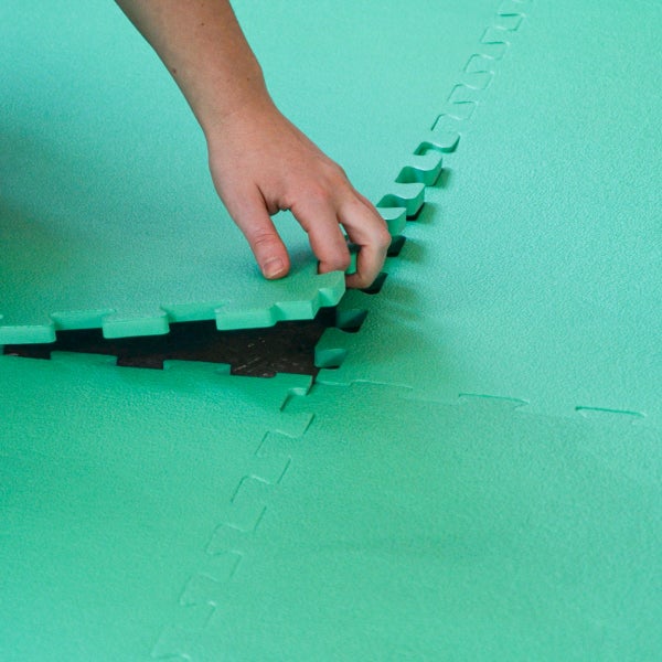 12mm Trainingsmatte mit Rand - 90x90cm Bodenschutz-Matte