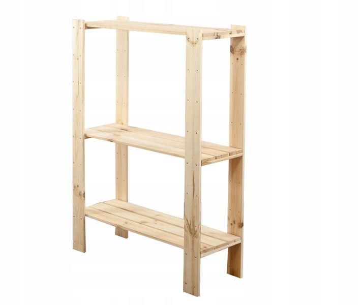 PROREGAL Holzregal Woodland HxBxT 115 x 80 x 30 cm Fachlast 120 kg 4 Fachboden Kiefernholz Natur