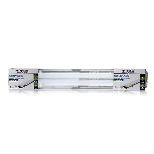 V-Tac Logo LED-Wannenleuchte mit LED-Röhren, 20 bis 40 Watt