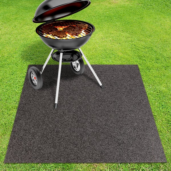 FLOORDIREKT Grillmatte Dalton BBQ Matte Grillschutzmatte Schwer Entflammbar 100 x 100 cm