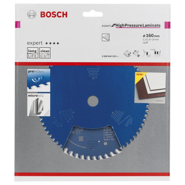 Bosch Kreissägeblatt Expert for High Pressure Laminate für Handkreissägen 160 x 20 x 2,2 mm 48 - 2608644132