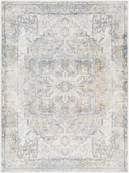 Vintage Teppich Maschinenwaschbar Grau/Blau 160x213 cm VIVIAN