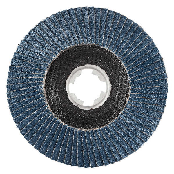 RHODIUS Fächerscheibe LSZ F1 X-LOCK, 10 Stück, 125 x 22,23 mm, Korn 60, für Edelstahl, Stahl, Metall, PROline